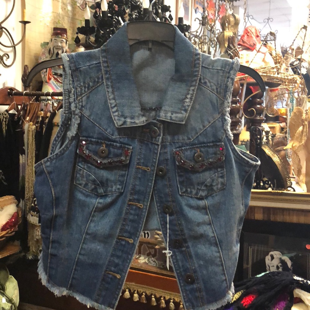 embellished jean jacket